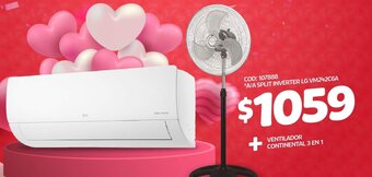 Artefacta LG A/A Split Inverter + Ventilador Continental 3 en 1 oferta