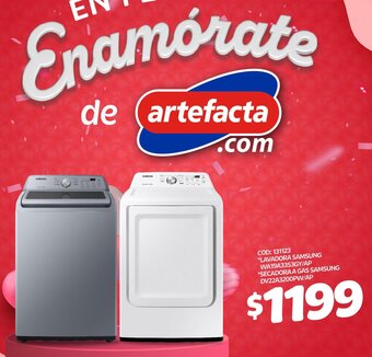 Artefacta Samsung Lavadora, Samsung Secadora a Gas oferta
