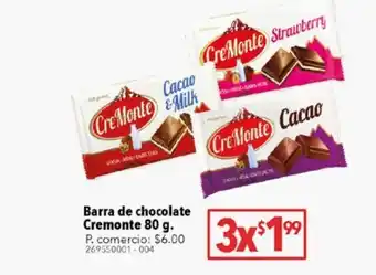 Tia Barra de chocolate cremonte 80g oferta