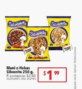 Tia Maní o habas silvanita 250g oferta