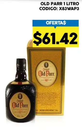 Coral Hipermercados Old Parr 1 Litro Codigo: X83WAP3 oferta