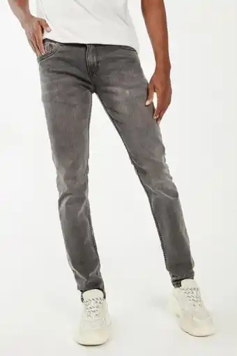 Koaj Jean gris oscuro tipo skinny con tiro alto y costuras en contraste oferta