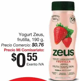 Mi Comisariato Yogurt Zeus Frutilla 190g oferta