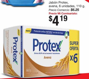 Mi Comisariato Jabón Protex, Avena, 6 Unidades 110g oferta