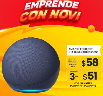 Novicompu Amazon Echo Dot 5TA Generación 2022 oferta