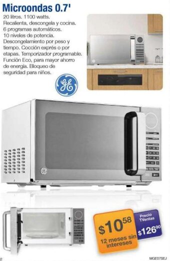 TVentas Microondas 0,7' oferta