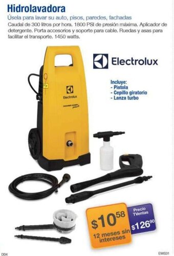 TVentas Electrolux Hidrolavadora oferta