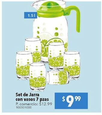 Tia Set de jarra con vasos 7 pzas oferta