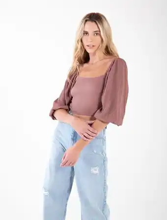 NAF NAF Camisa cuello bandeja y manga 3/4 oferta