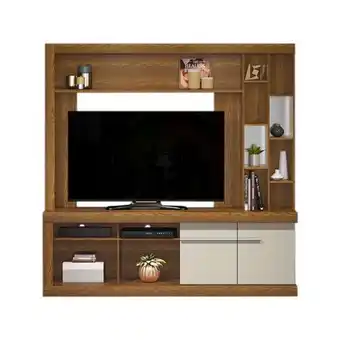 Centro de entretenimiento canela 65" freijo/blanco antiguo