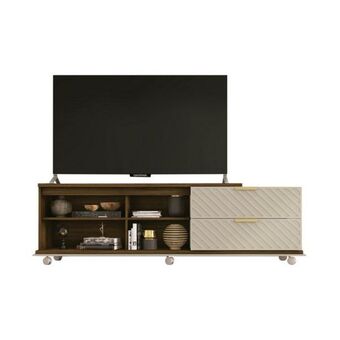 Muebles el Bosque Mesa para tv harmony 65" moca/blanco antiguo oferta