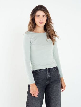 NAF NAF Camiseta manga larga con espalda descubierta oferta