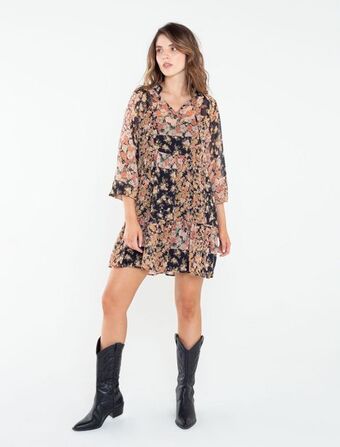 Vestido corto estampado