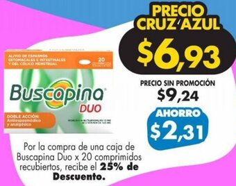 Farmacias Cruz Azul Buscapina Duo x 20 Comprimidos Recubiertos oferta