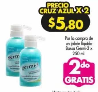 Farmacias Cruz Azul Jabón Líquido Bassa Germi-3 x 250ml oferta
