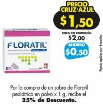 Farmacias Cruz Azul Florital Pediátrico en Polvo 1g oferta