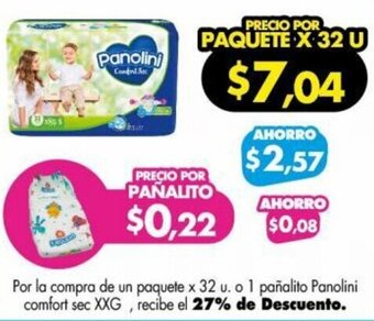 Farmacias Cruz Azul Panolini Comfort Sec XXG oferta