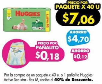 Farmacias Cruz Azul Huggies Active Sec Xtra-Flex M oferta