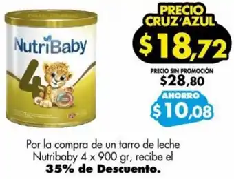 Farmacias Cruz Azul Leche Nutribaby 4 x 900g oferta