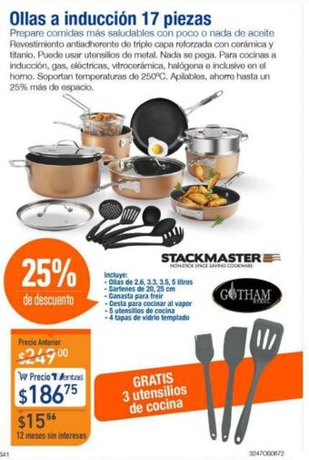 TVentas Stackmaster Ollas a Inducción 17 piezas oferta