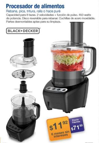 TVentas Black+Decker Procesador de Alimentos oferta
