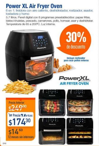 TVentas Power XL Air Fryer Oven 6 en 1 oferta