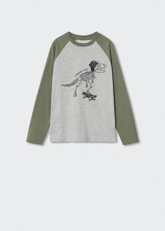 Mango Camiseta manga larga estampada oferta