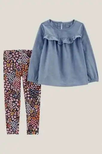 De Prati Blusa chambray + leggings con mini prints carter’s oferta