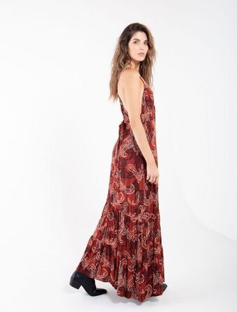 NAF NAF Vestido largo estampado oferta