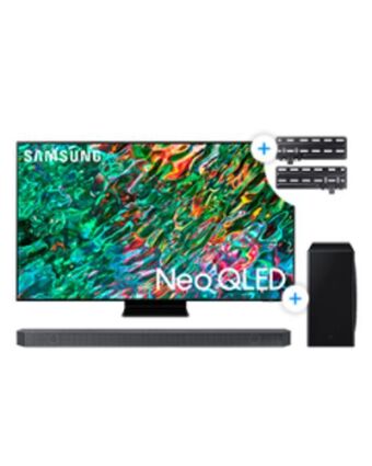 Samsung Combo espectacular ( 75" 4k neo qled tv +sound bar q800b +slim w/mount) oferta