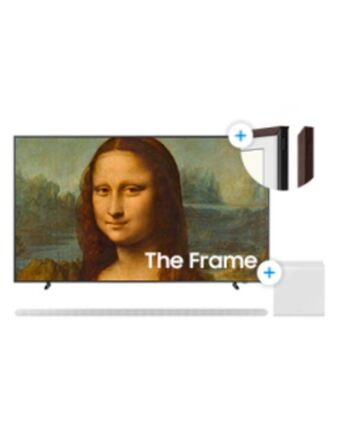 Samsung Combo artista (75" the frame tv +slim sound bar +bezel) oferta
