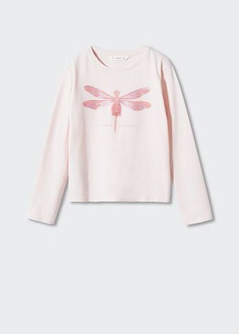 Mango Camiseta estampado textura oferta
