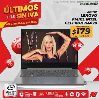 Novicompu Laptop LENOVO V141GL Intel Celeron N4020 oferta