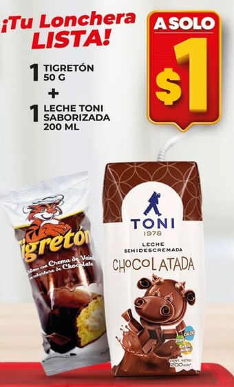 Tia Tigretón 50g + leche toni 200ml oferta