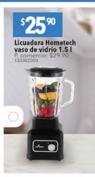 Tia Licuadora hometech vaso de vidrio 1.5l oferta