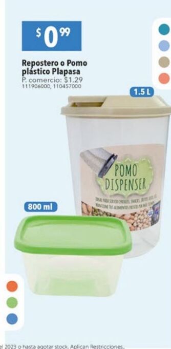 Tia Repostero o pomo plástico plapasa oferta