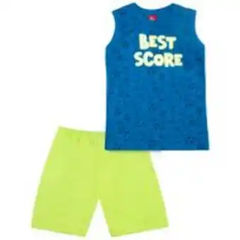 Conjunto infante camiseta manga sisa y bermuda bee loop azul/verde - varias tallas