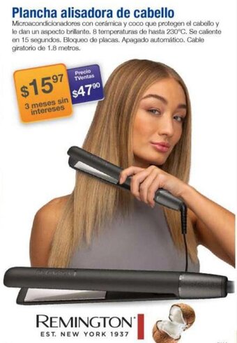 TVentas Remington Plancha Alisadora de Cabello oferta