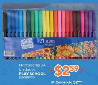 Tia Marcadores 24 Unidades Play School oferta