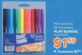 Marcadores 12 Unidades Play School