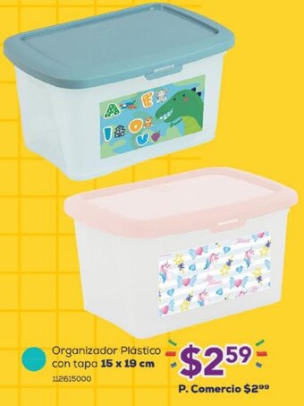 Tia Organizador Plástico con Tapa 15 x 19cm oferta