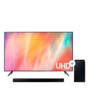 Samsung Combo de siempre (65 au7090 uhd 4k smart tv + sound bar b550) oferta
