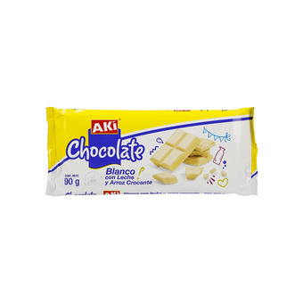 Akí Chocolate blanco y arroz crocante aki tableta oferta