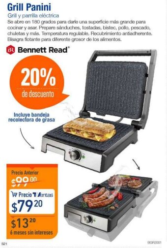 TVentas Bennett Read Grill Panini oferta