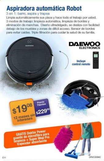 TVentas Daewoo Aspiradora Automática Robot oferta