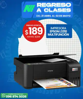 Novicompu IMPRESORA EPSON L3210 MULTIFUNCIÓN oferta