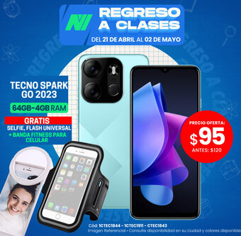 Novicompu TECNO SPARK GO 2023 64GB-4GB RAM oferta