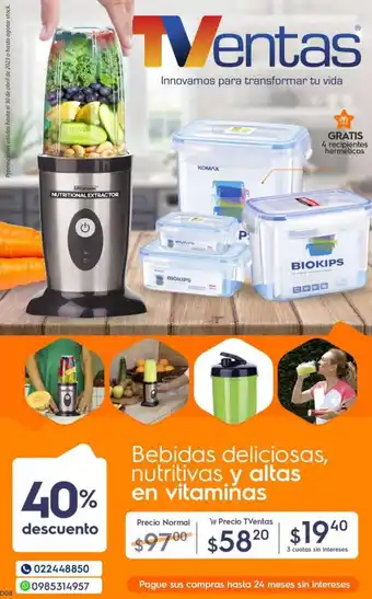 TVentas Ultramaxx NUTRITIONAL EXTRACTOR BIOKIPS oferta