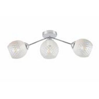 Lámpara de techo home delight brisa vidrio/metal cromada e27 – 3 luces