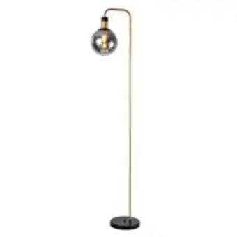 Lámpara de piso home delight estela esfera ahumada negra e27 - 1 luz